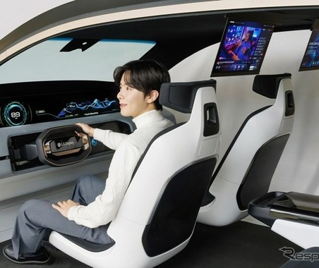 次世代車載ディスプレイ、後席用は隠したり伸ばしたり…CES 2024で発表へ 画像