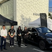 メルセデスブースの展示はEQA。試乗車はEQE AMGだった！