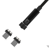 Kashimura・マグネット 充電ケーブル 1.2m Type-C コネクタヘッド2個 BK（AJ-650）
