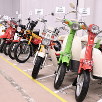 ヤマハ発動機 豊岡技術センターでレストアされる車両