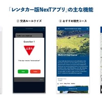 「レンタカー版NexTアプリ」の主な機能