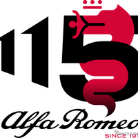アルファロメオ創立115周年の記念ロゴ