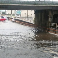 冠水したアンダーパス
