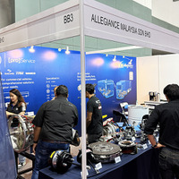 マレーシアで、大型商用車のスペアパーツや修理、メンテナンスなどを提供する「Allegiance Malaysia Sdn. Bhd」のブース