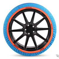 約30本分のペットボトルから生まれた布製タイヤチェーン「イッセ・スノーソックス リサイクル」