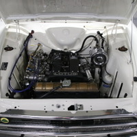 チームロータスのワークスカーのエンジンルーム