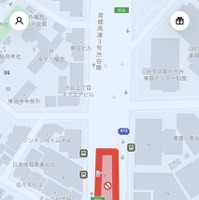 Lime（ライム）アプリの地図上における走行禁止の様子