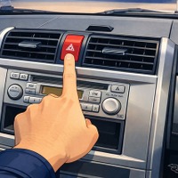 ハザードランプを点灯