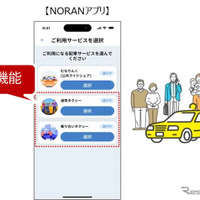 配車アプリ・システム「NORAN（ノラン）」