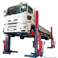 高さ調整機能やメカニカルロック機構、下降時一旦停止機能など、安全機能も充実のモバイルコラムリフト