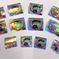 キラキラ輝くネコシール