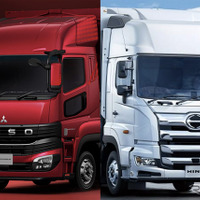 2026年4月に経営統合を予定している三菱ふそうトラック・バスと日野自動車の大型トラック