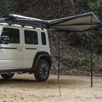 クラフトワークスの『ジムニー/シエラ/ノマド』向け「ルーフキャリア専用サイドテント」