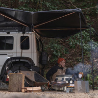 クラフトワークスの『ジムニー/シエラ/ノマド』向け「ルーフキャリア専用サイドテント」