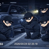 防犯カメラに映る窃盗団（イメージ）