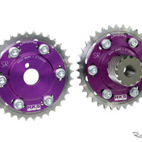 SR20DE（T）エンジン用「スライドカムスプロケット」。左：IN側スプロケット 右：EX側スプロケット