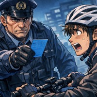 自転車に青切符（イメージ）