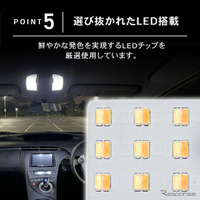 クラフトワークスの『プリウス』30系専用LEDルームランプ