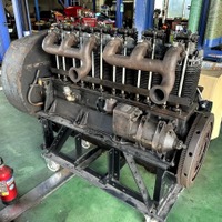 九州大学内燃機関研究室の教材だった、神戸製鋼製の空冷直列6気筒ディーゼルエンジン。状態から判断して「九五式軽戦車」に搭載されることなく、戦前、戦中の旧帝大時代に教材として寄贈されたと思われる貴重なエンジン