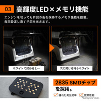 クラフトワークス『アルファード/ヴェルファイア』40系向けLED増設ラゲッジランプ