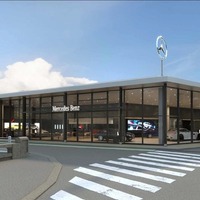 「ヤナセ福岡支店」（メルセデス・ベンツ福岡中央）のリニューアルイメージ