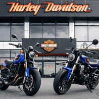 ハーレーダビッドソン X350（右）とX500（左）