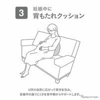 カーメイト・エールベベ『4WAY円座クッション イブル ライトグレー』