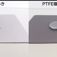 PTFE複合による撥水性の変化