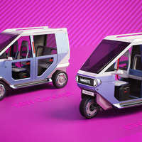 ヒョンデの小型電動四輪車のコンセプトモデルE4Wと電動三輪車とのコンセプトモデルE3W