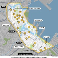 実証実験は横浜市のみなとみらい・桜木町・関内を含む市街地エリアで