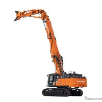 日立建機のマルチブーム解体仕様機 ZX500LCK-7、モンスタハイリフト仕様