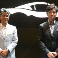 前ロードスター開発責任者の山本修弘 氏（左）と現開発責任者の中山雅 氏