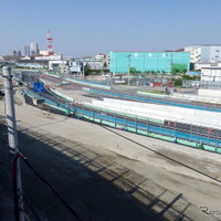 県道市川浦安線新行徳橋北詰から北を見る（3月25日）。