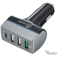 49.5W QC3.0＆Type-C　USB 4-Port Car　Charger「JUPV41」