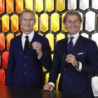 新たなパートナーシップを発表するラヴァッツァとランボルギーニの首脳