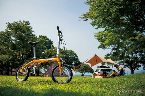 極美品・5回のみ使用】OUTRUNK 折りたたみ自転車（イエロー系） あさひ