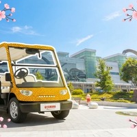 恐竜デザインの電動カート「ふくトゥク」、福井の桜名所を周遊…3月21日から運行 画像