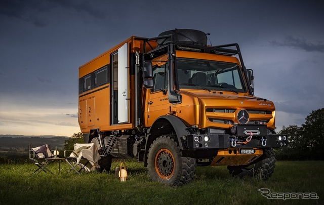 希少 1/28 メルセデスベンツ ウニモグ SUV キャンピングカー プルバック メルセデスベンツの万能車『ウニモグ』がキャンピングカーに