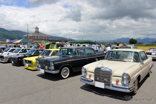 イベントレポート 台風にも負けず 富士川に旧車が大集結 Nos缶コーヒーブレイク Car Care Plus