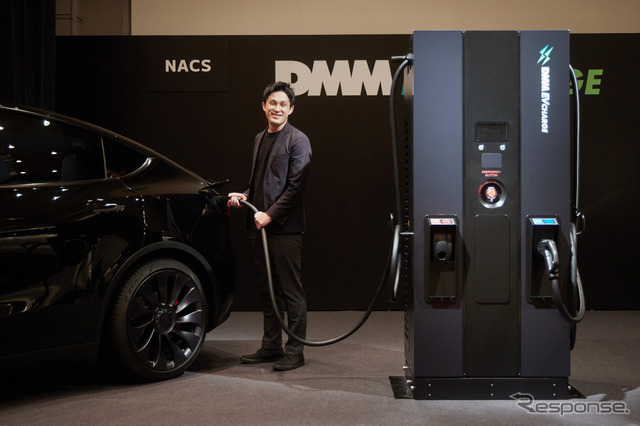 TESLA ChadeMO テスラ　チャデモ テスラ規格/CHAdeMO対応の急速充電器を「0円」で導入、DMM EVチャージ