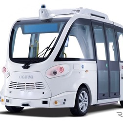 自動運転EVバスEVO（GAUSSIN MACNICA MOBILITY社製）