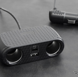 オウルテックのケーブル型車載充電器「OWL-CCUCD2C2-BK」