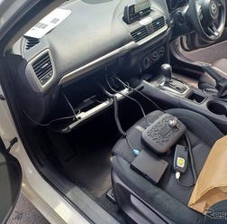 スルガ自動車学校 インターロック取付けの様子