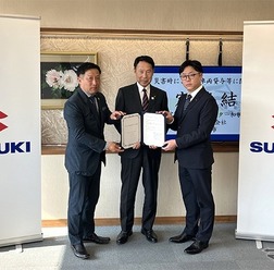 スズキがスズキモーター和歌山と共同で和歌山市と災害時における車両貸与等に関する協定を締結