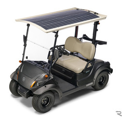 ヤマハ発動機のDR2-PTV ランドカーをベースにした太陽光パネル搭載の実験用車両