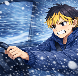 雪道での運転（イメージ）