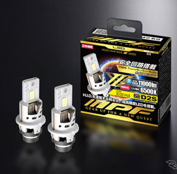 HID-LEDヘッドランプバルブ D2S 6500K