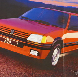 プジョー205GTI 当時のカタログ