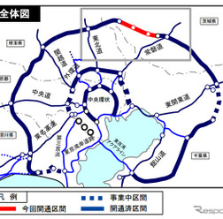圏央道 茨城県区間の全体図