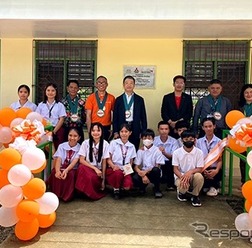 三菱自動車が校舎建設を支援したフィリピン共和国サマール州サンタリタ市の中等学校